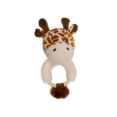 Jungle Giraffe Ring Rattle Brown by Teddy Time (20cmHT)