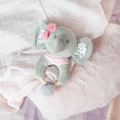 Jungle Elephant Ring Rattle Grey - By Teddy TIme