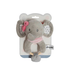 Jungle Elephant Ring Rattle Grey - By Teddy TIme