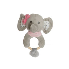 Jungle Elephant Ring Rattle Grey by Teddy TIme (18cmHT)