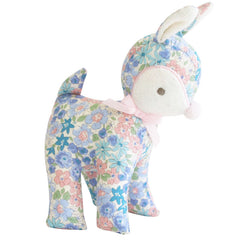 Baby Deer Rattle Liberty Blue 16cm - Alimrose