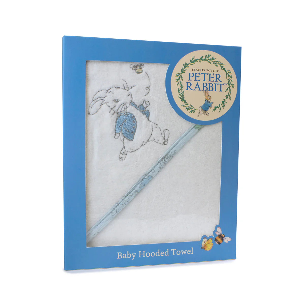 Peter Rabbit Blue & White Hooded Towel