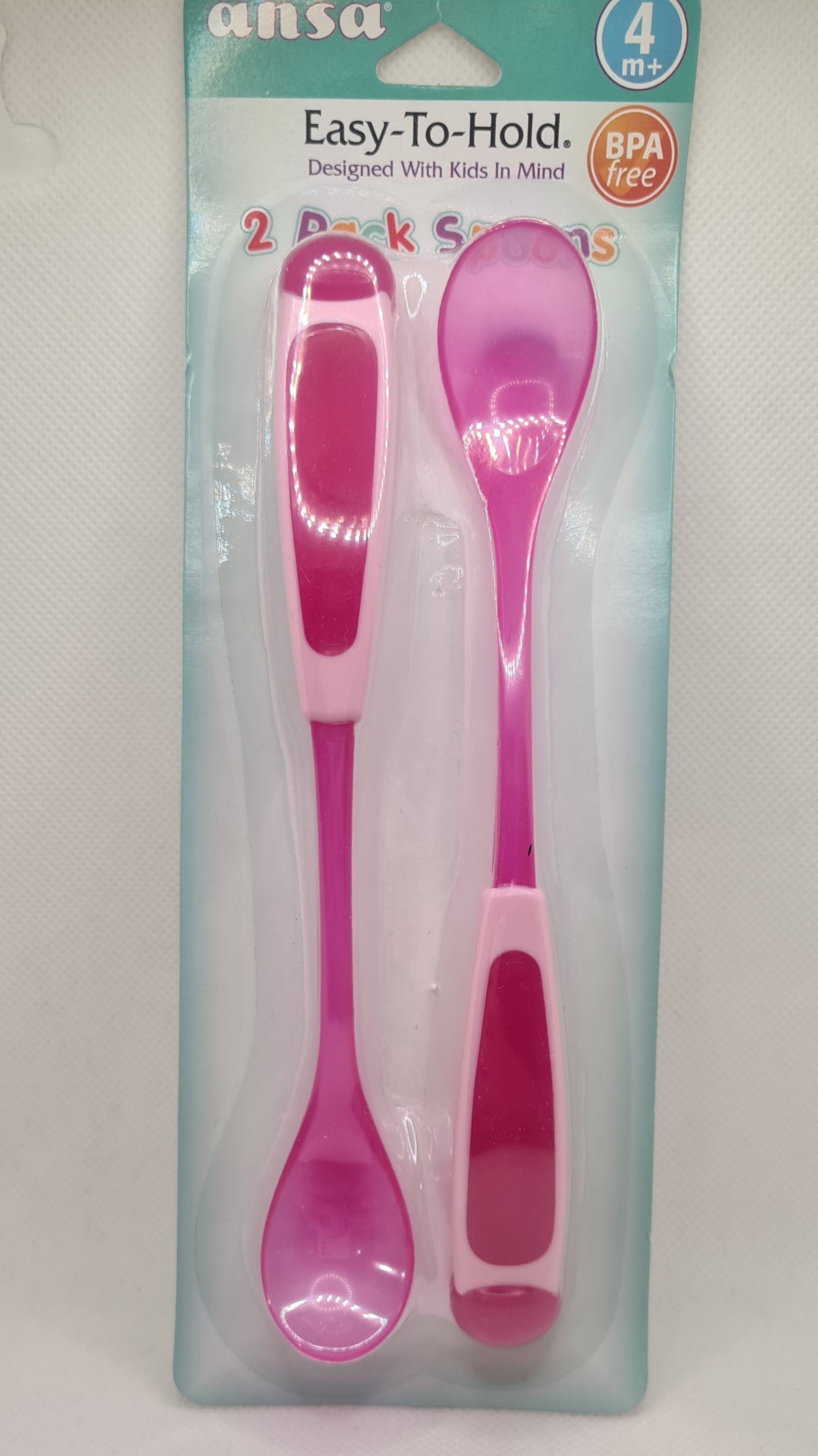 a pink spoons in a package