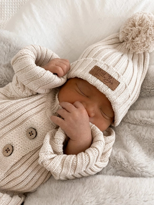 Ribbed Beanie - Honey Milk By Little B's Nursery