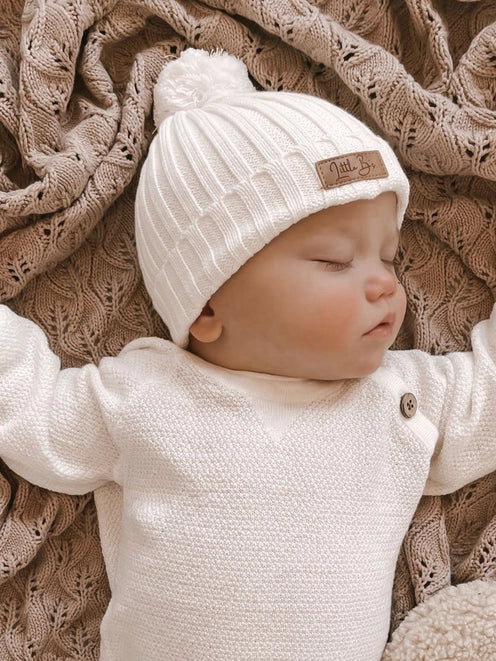 Ribbed Beanie - Milk By Little B's Nursery