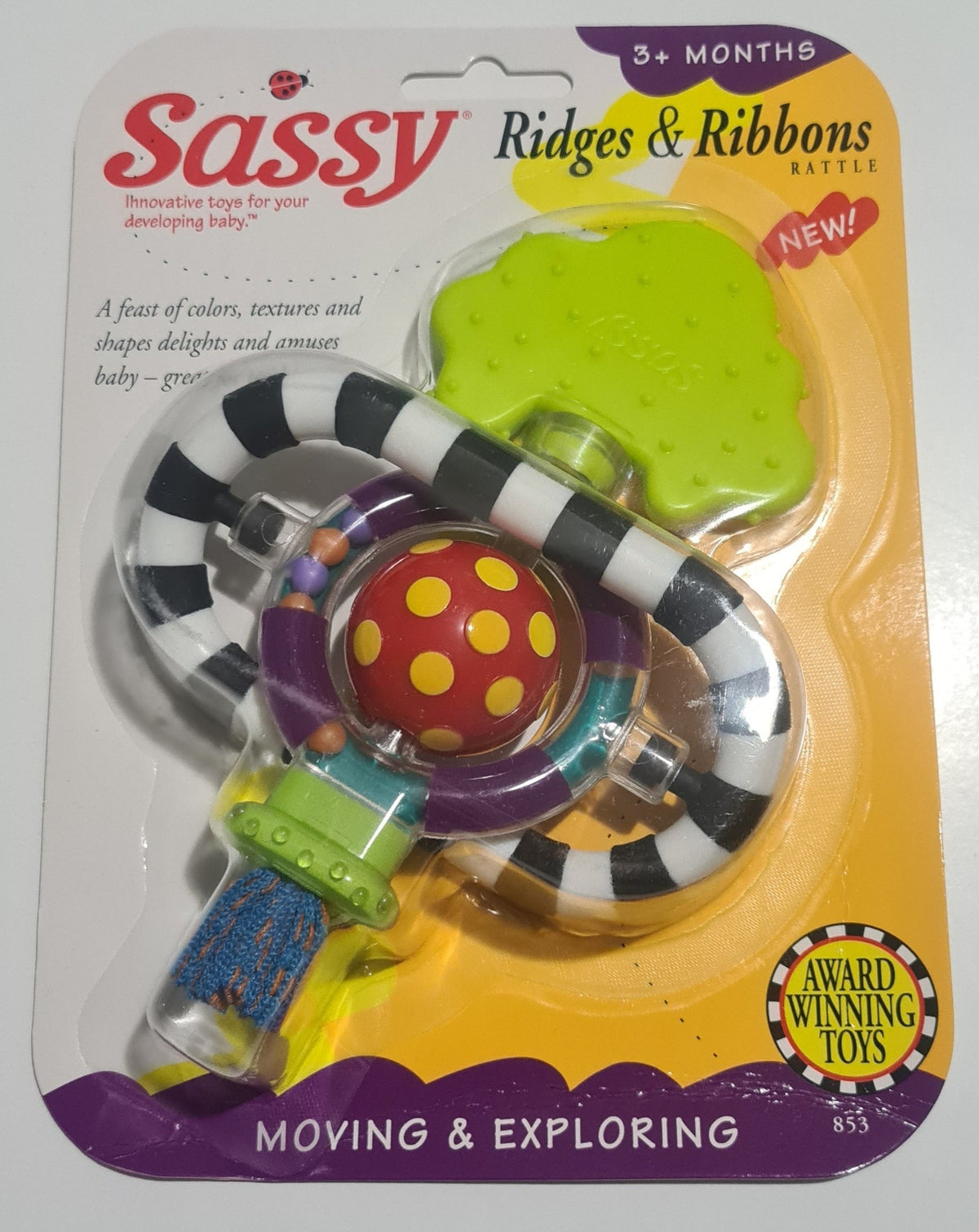 Ridges & Ribbon Rattle - By Sassy