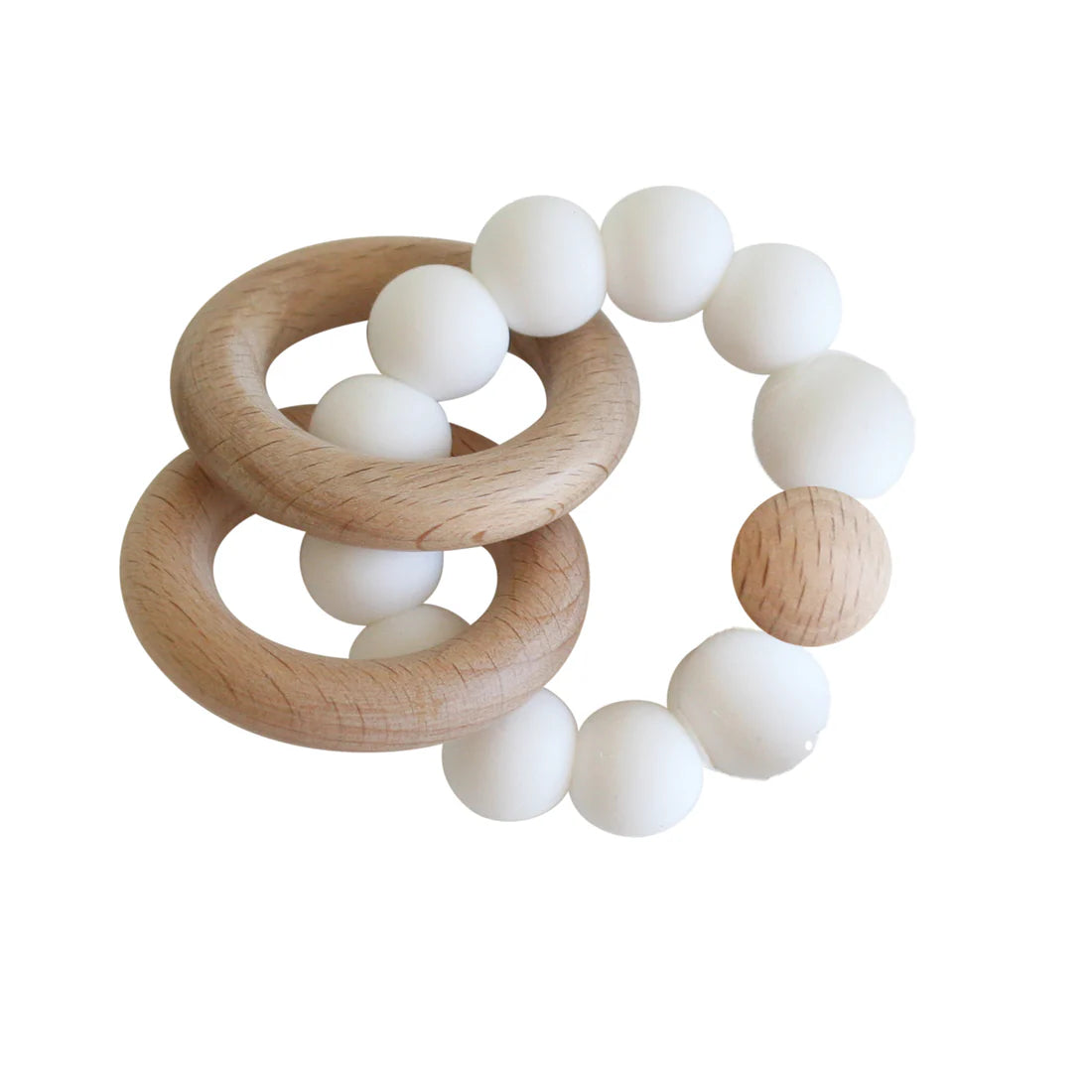 Beechwood Teether Rings Set - Milk by Alimrose