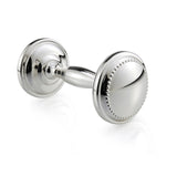 Baby Silver Plated Bead Dumbell Rattle by Whitehill