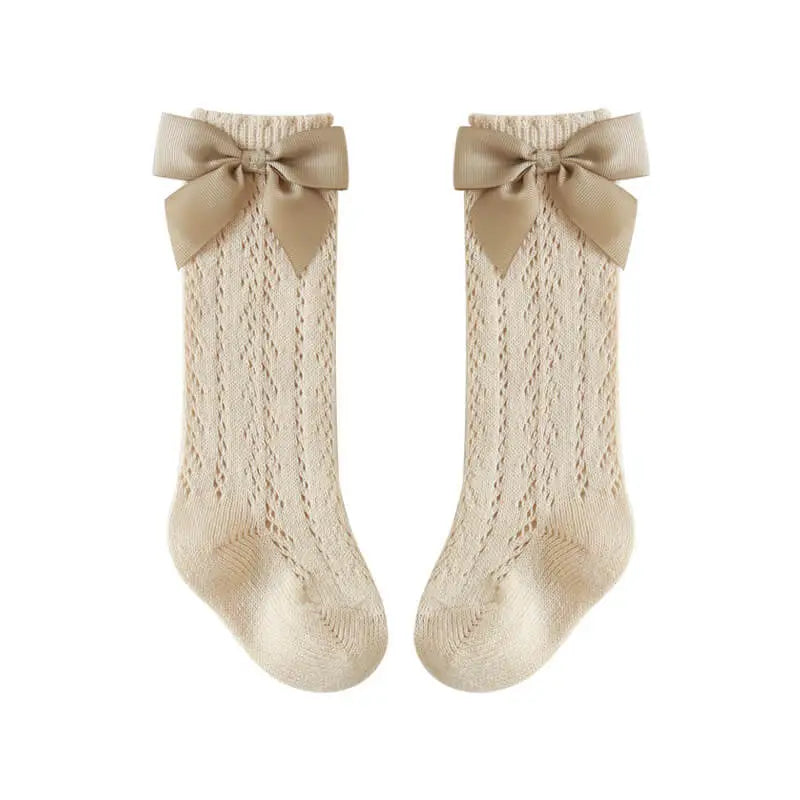 Bow Socks - Beige by Lilvida