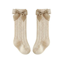 Bow Socks - Beige by Lilvida