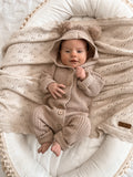 Classic Knit Hoodie Romper - Cacao By Little B's Nursery