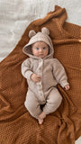 Classic Knit Hoodie Romper - Cacao By Little B's Nursery