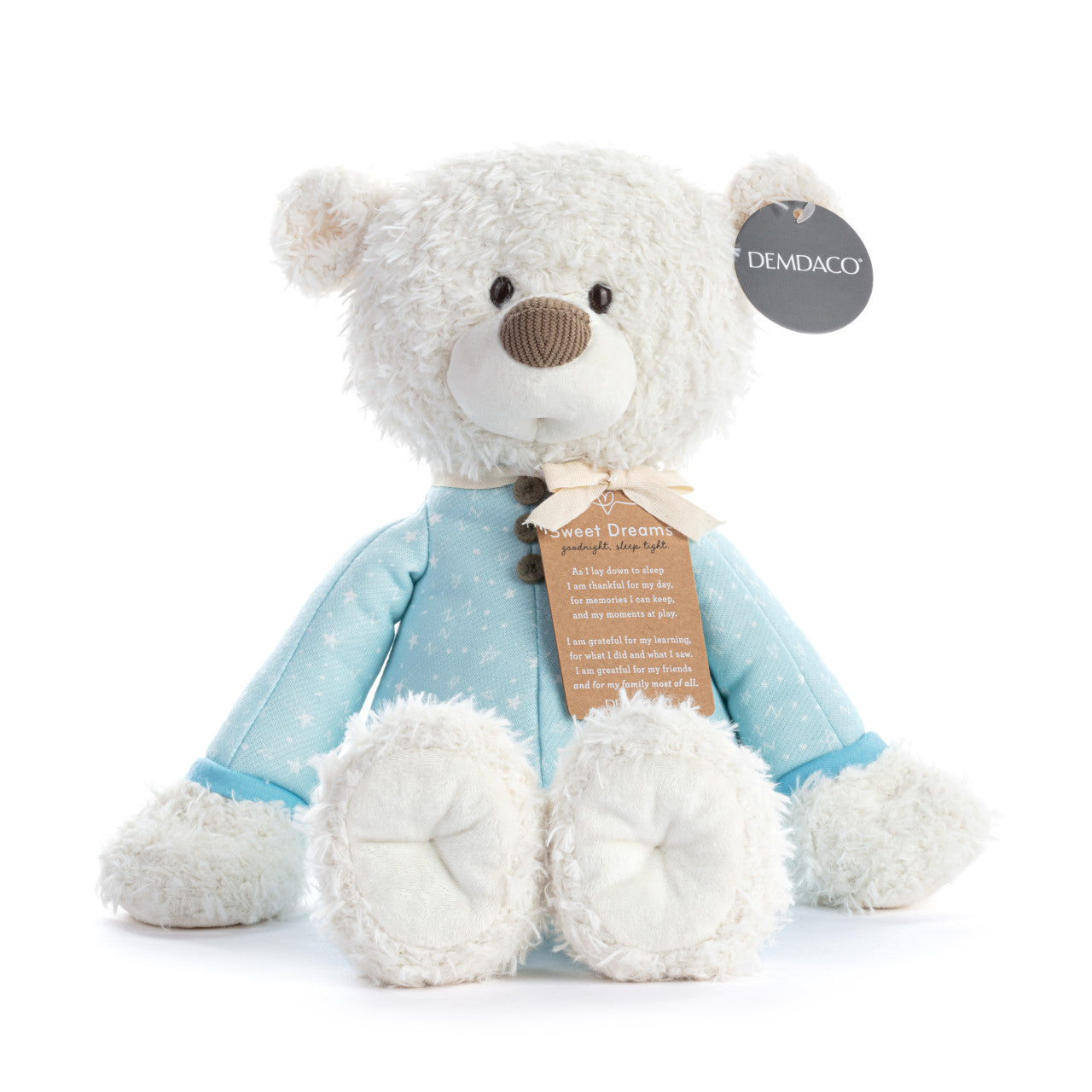 Sweet Dreams Blue PJ Bear - By Demdaco