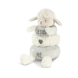 Jesus Loves Me Lamb Stackable Plush - By Demdaco