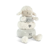 Jesus Loves Me Lamb Stackable Plush - By Demdaco