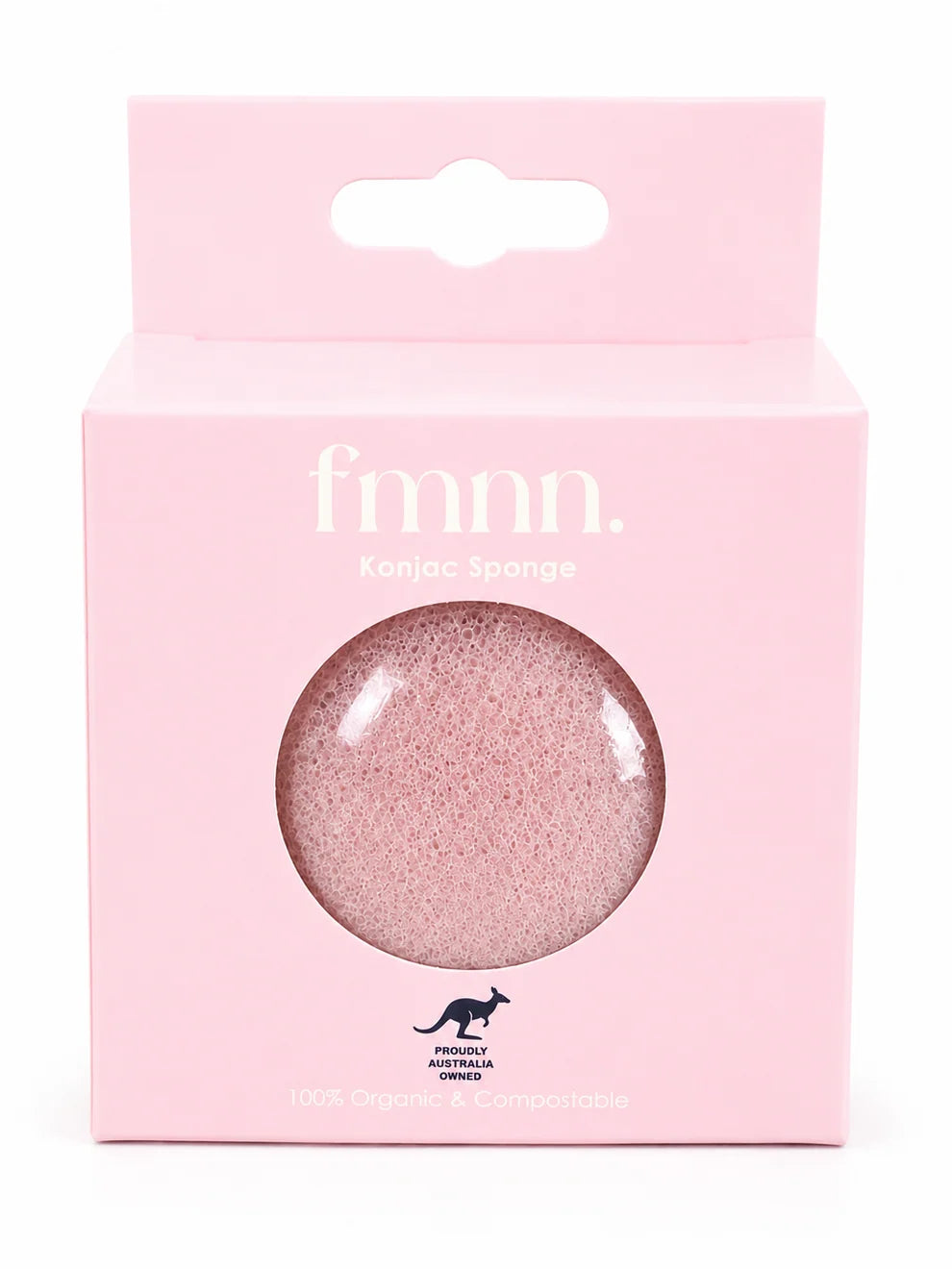 a pink sponge in a box