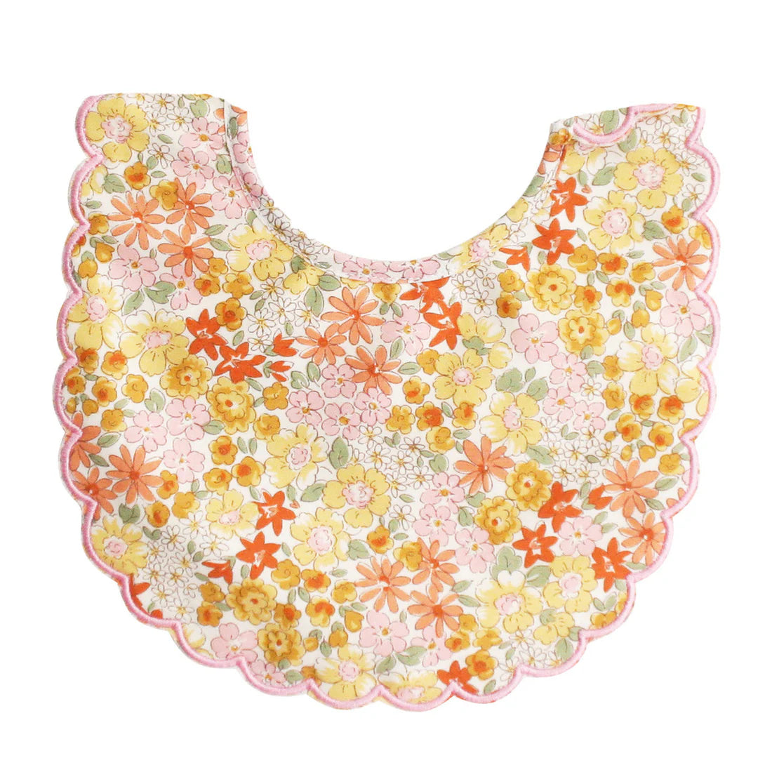 Pre Order: Scallop Edge Bib Sweet Marigold- By Alimrose (Arriving May)