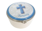 Pre Order: Arriving Early June 2026 My First Rosary Porcelain Trinket Box - Blue