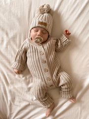 Ribbed Romper - Oak By Little B's Nursery