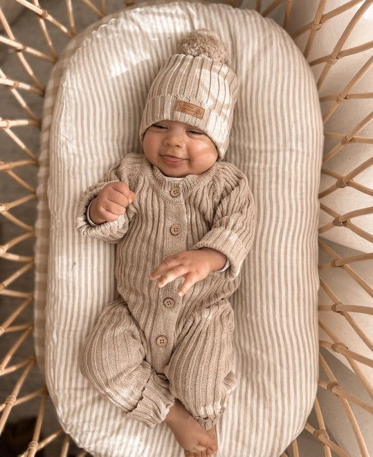 Ribbed Romper - Oak By Little B's Nursery