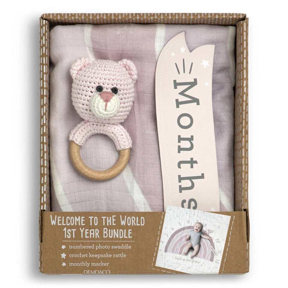 Baby Welcome to the World Bundle - Pink by Demdaco