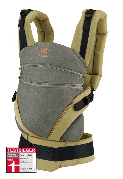 Manduca XT Pure Cotton Baby Carrier - Denim Olive/Toffee - Blanket Babies