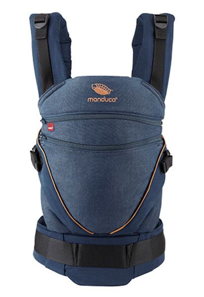 Manduca XT Pure Cotton Baby Carrier- Denim Blue/Toffee - Blanket Babies