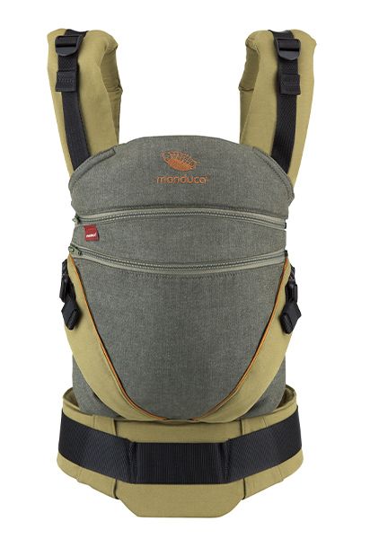 Manduca XT Pure Cotton Baby Carrier - Denim Olive/Toffee - Blanket Babies