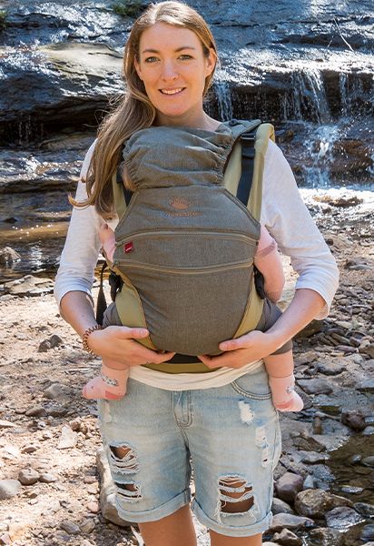 Manduca XT Pure Cotton Baby Carrier - Denim Olive/Toffee - Blanket Babies