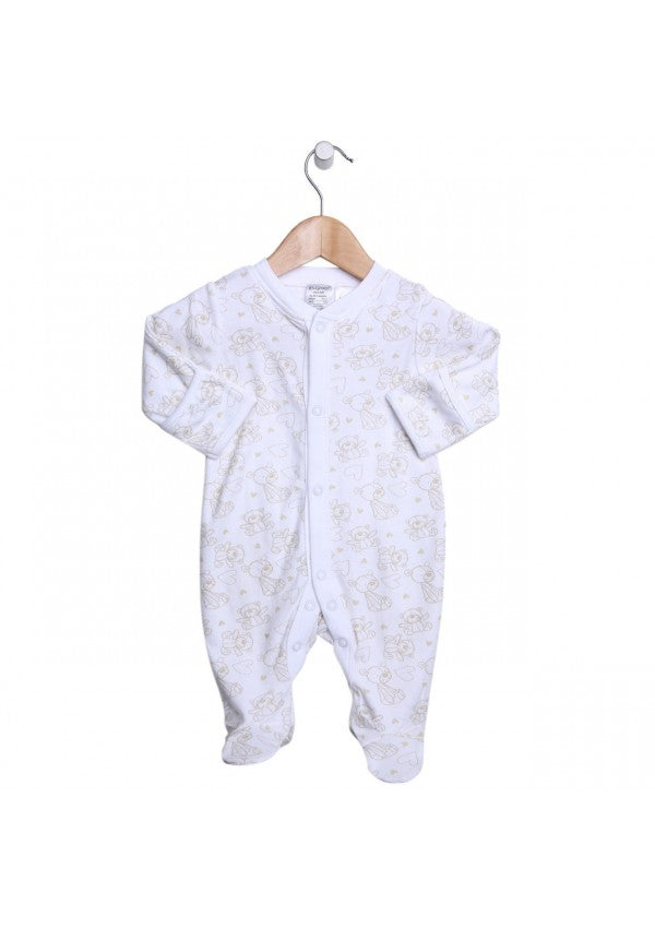 Little Bear Hugs 2 Piece Long Sleeve Cotton Romper - Blanket Babies
