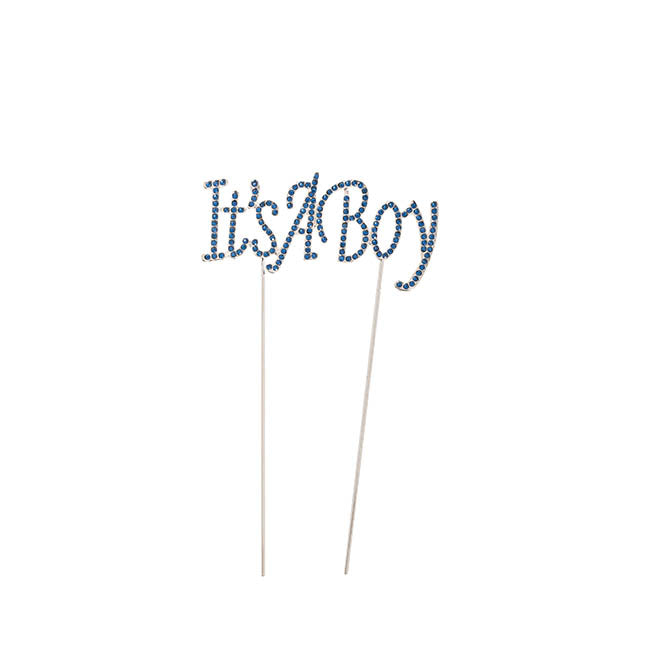 It's a Boy Rhinestone Blue Cake Topper - Blanket Babies