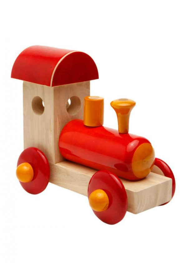 Kid's Rolling Wooden Train Engine Toy - Blanket Babies