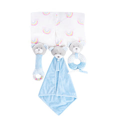 Baby Gift Pack Bear Accessories And Blanket - Baby Blue - Blanket Babies