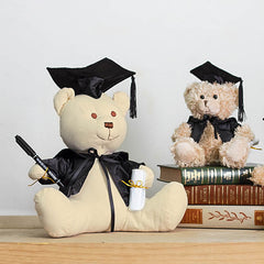 Graduation Signature Teddy Bear with Pen Cream (25cmST) - Blanket Babies