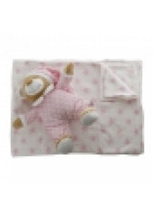 Starbright Teddy Bear Gift Pack Bear and Blanket Pink - Blanket Babies