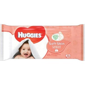 Huggies Soft Skin Baby Wipes 56 Pack - Blanket Babies