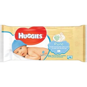 Huggies Pure Baby Wipes 56 Pack - Blanket Babies