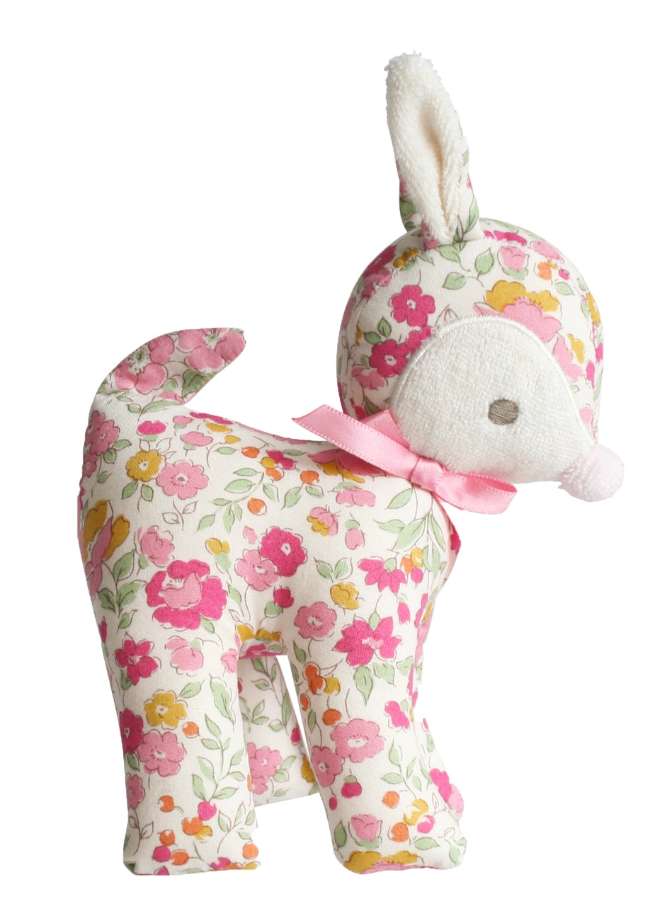 Baby Deer Rattle 16cm Rose Garden - Blanket Babies