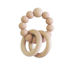 Beechwood Teether Ring Set - Apricot - Blanket Babies