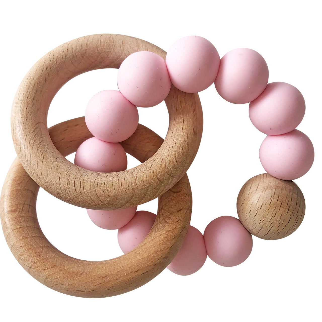 Beechwood Teether Rings Set - Rosewater - Blanket Babies