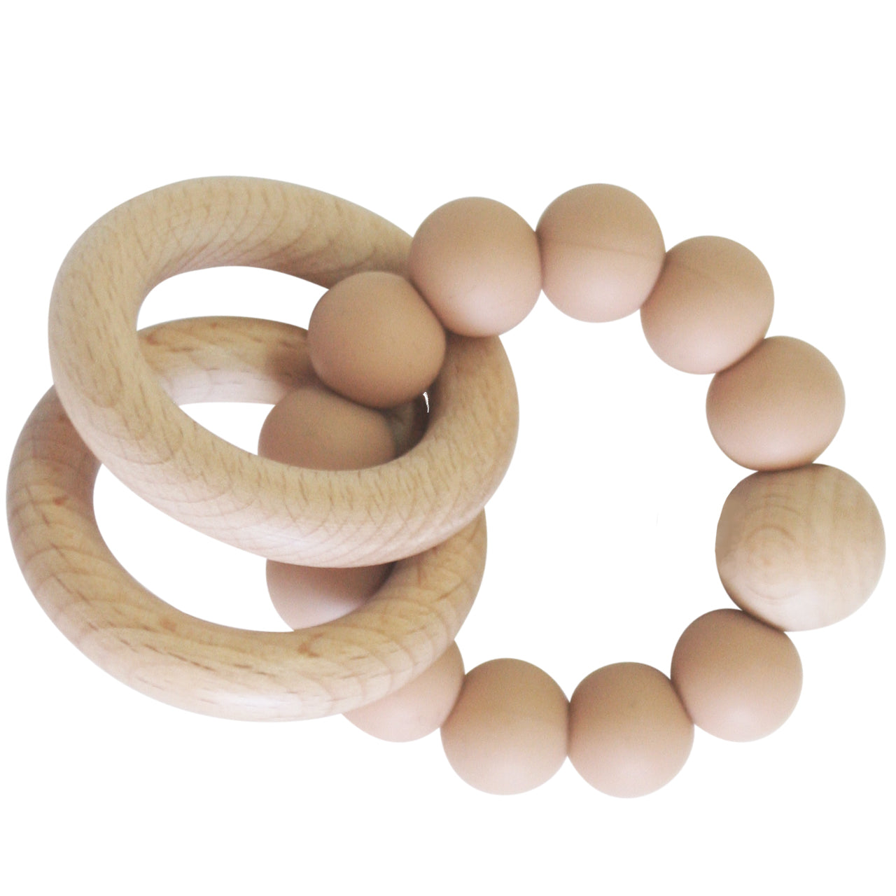 Beechwood Teether Ring Set - Apricot - Blanket Babies