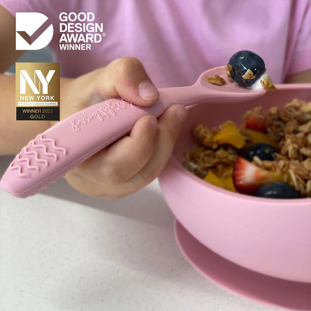Sage 2-in-1 Silicone Spoons and Teether by Bright Berry - Blanket Babies
