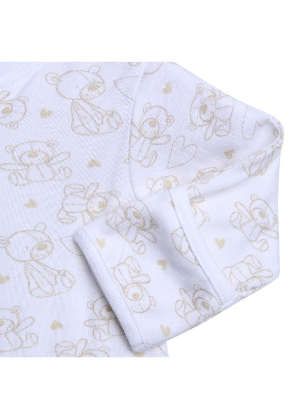 Little Bear Hugs 2 Piece Long Sleeve Cotton Romper - Blanket Babies