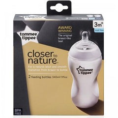 Tommee Tippee Closer To Nature Feeding Bottles 340ml 2 Pack - Blanket Babies