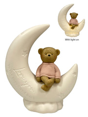 Moon Bear with LED Lights - Pink - Blanket Babies