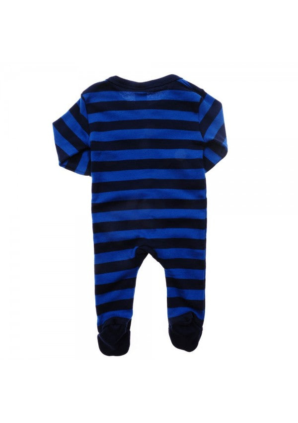 Snugzeez Full Sleeve Romper - Blue Stripes - Blanket Babies