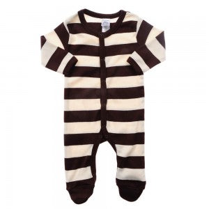 Snugzeez Full Sleeve Romper - Brown Stripes - Blanket Babies