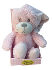 Bless this Child Musical Bear Plush Toy - Pink - Blanket Babies