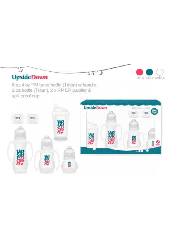 Upside Down Bottle Starter Set - Pink - Blanket Babies