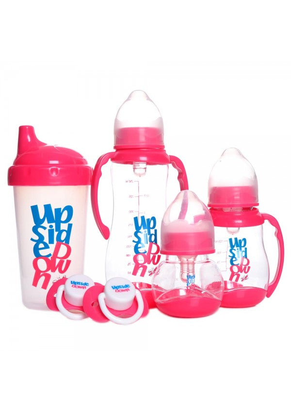 Upside Down Bottle Starter Set - Pink - Blanket Babies